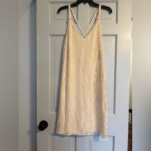 NEW ESQUALO Size 10 Cream Lace Crochet Tank Mini Dress